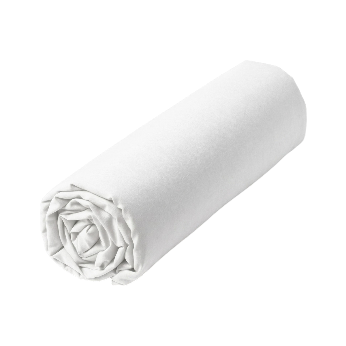 Drap housse Double - Uni Coton #Couleur_BLANC