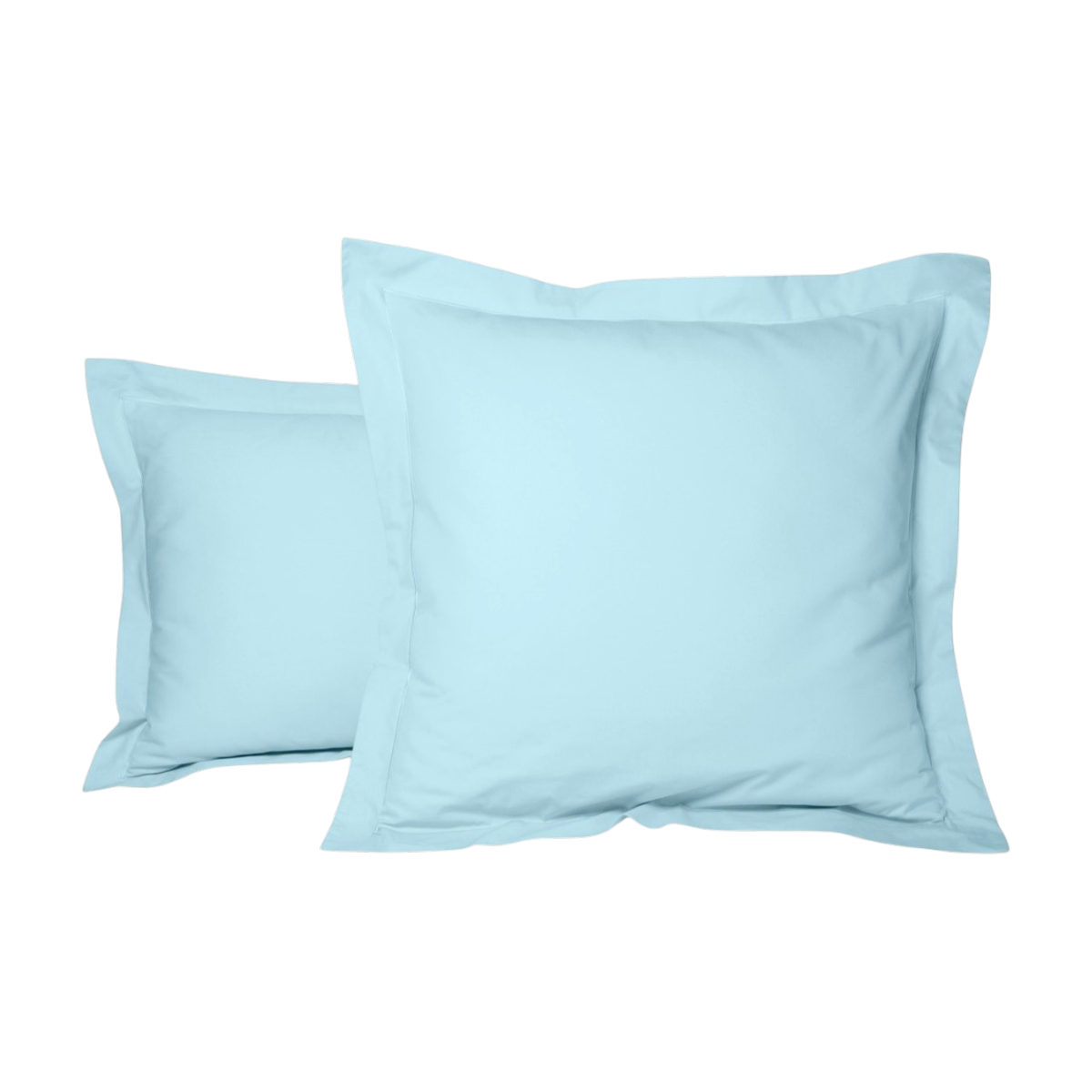 Taie d'oreiller - Uni Percale de coton #Couleur_BLEU HORIZON 