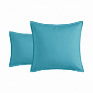 Taie d'oreiller - Satin Lavé #Couleur_BLEU CEDRE