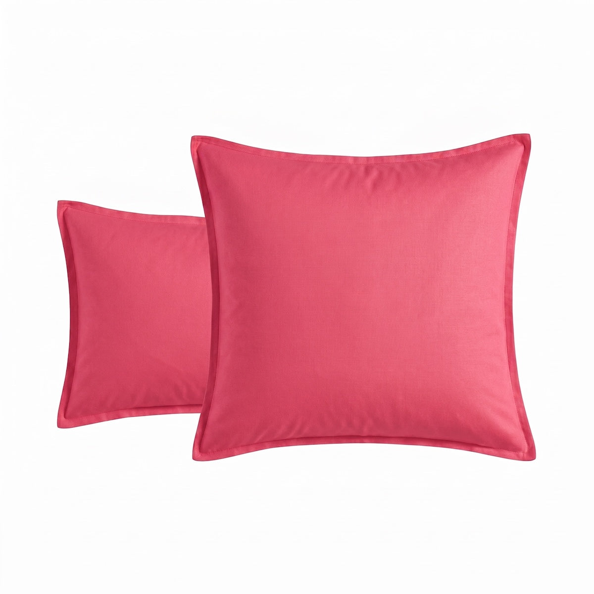 Taie d'oreiller - Satin Lavé #Couleur_FRAMBOISE