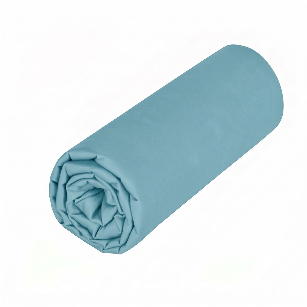 Drap housse Duo Coton - Coton 57 fils #Couleur_BLEU FUME
