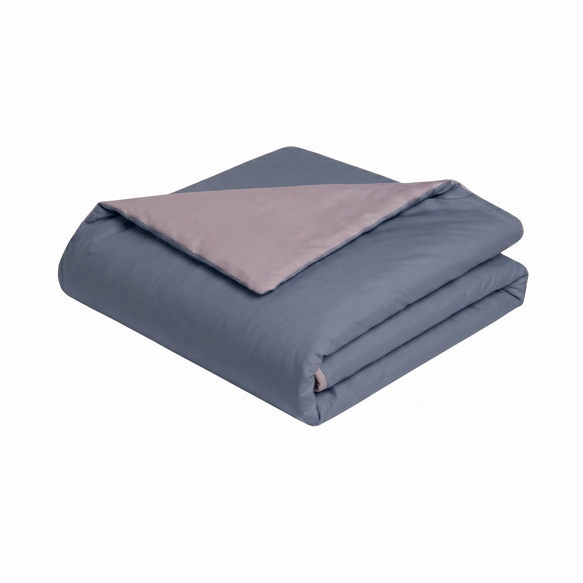 Housse de couette bicolore Duo Coton - Coton 57 fils #Couleur_GRIS FONCE/CANNELLE