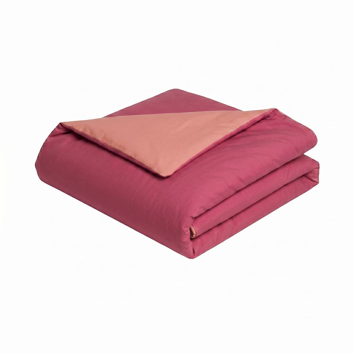 Housse de couette bicolore Duo Coton - Coton 57 fils #Couleur_TERRE ROUGE/CANYON