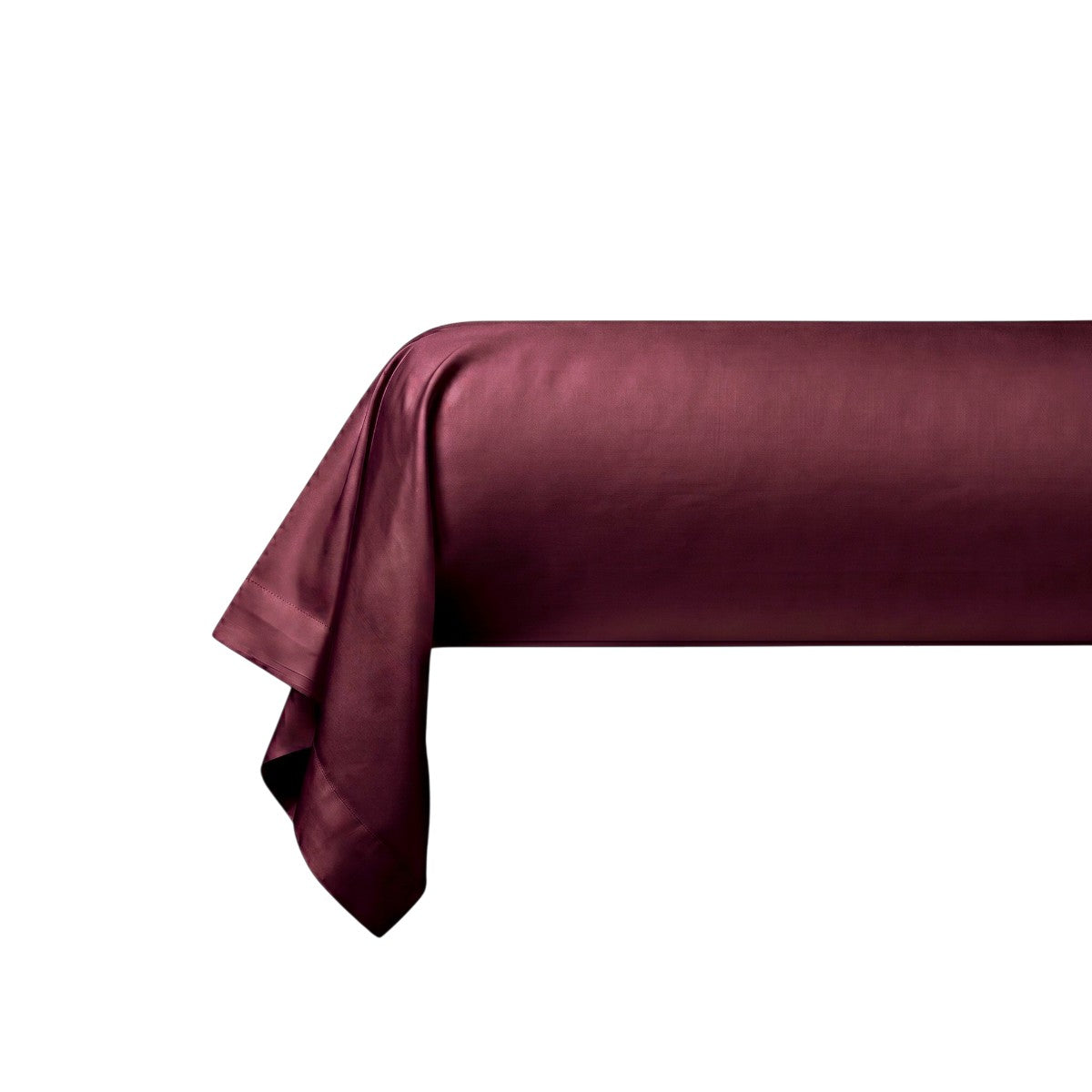 Taie de traversin Douce Nuit - Satin de coton #Couleur_PRUNE