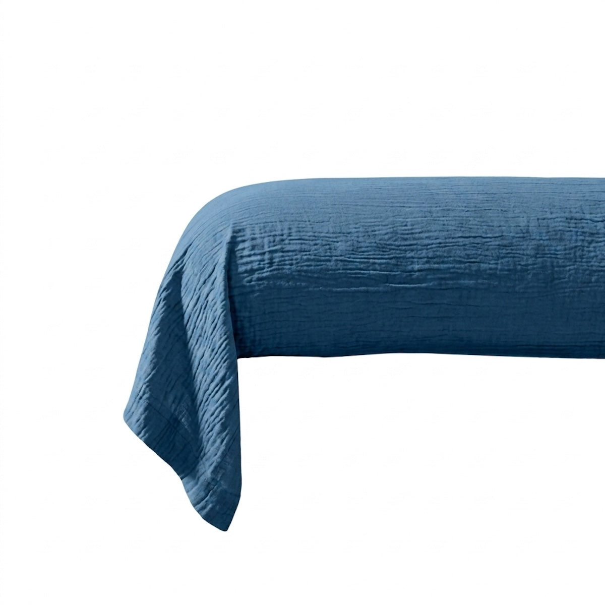 Taie de traversin - Gaze de Coton #Couleur_BLEU JEAN