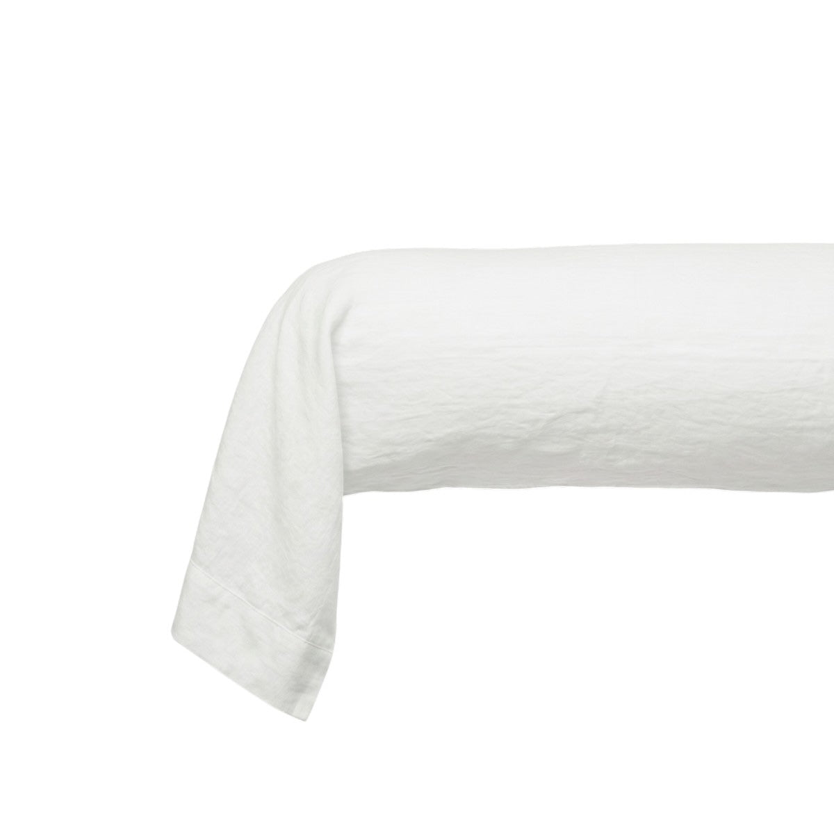 Taie de traversin - Uni Lin Lave #Couleur_BLANC