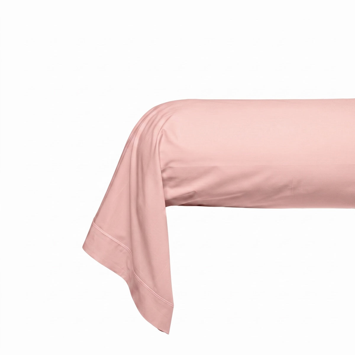 Taie de traversin - Uni Percale de coton #Couleur_BLUSH