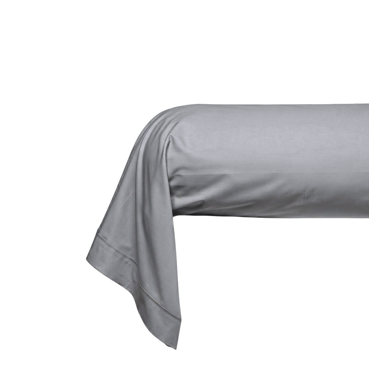 Taie de traversin - Uni Percale de coton #Couleur_GRIS