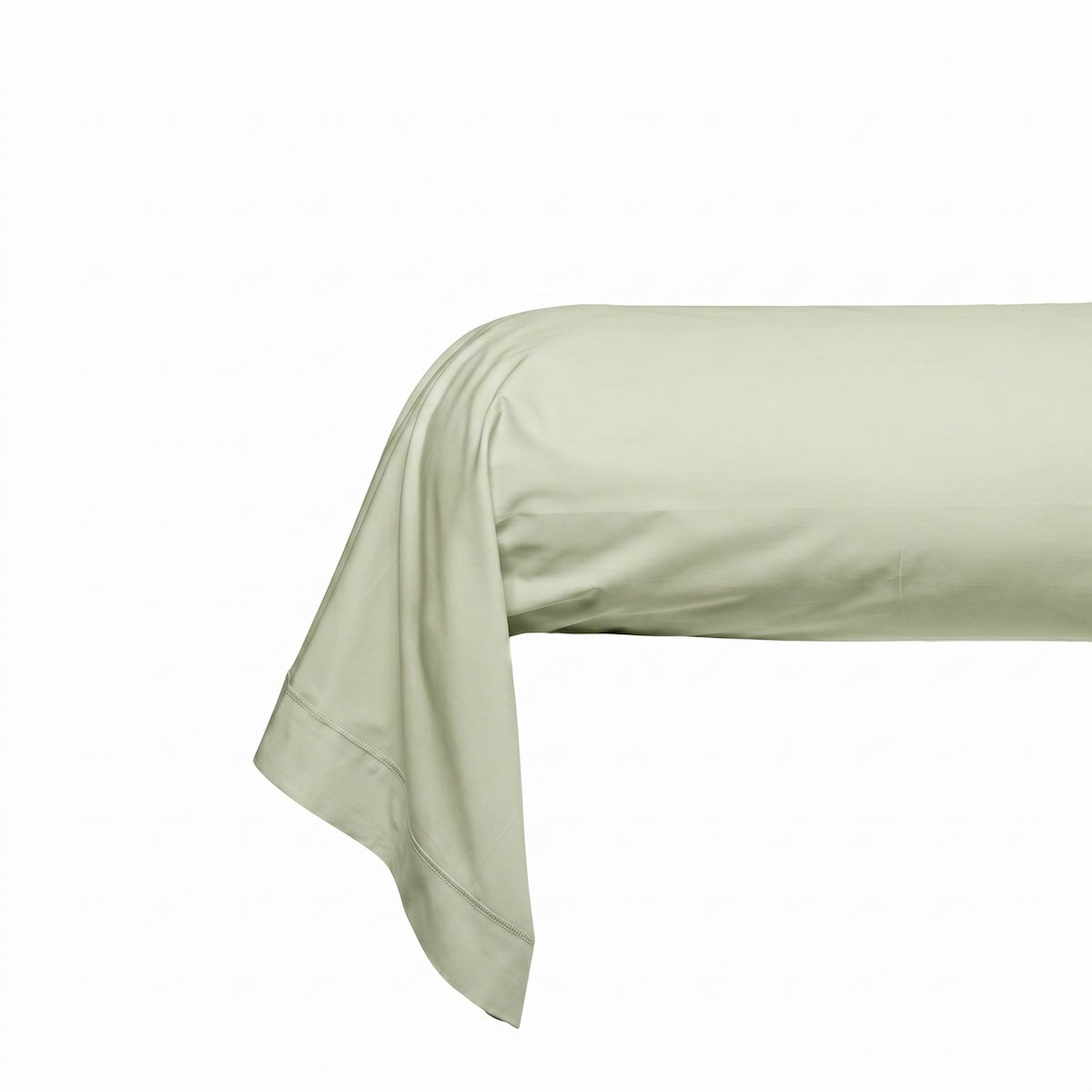 Taie de traversin - Uni Percale de coton #Couleur_MOUSSE