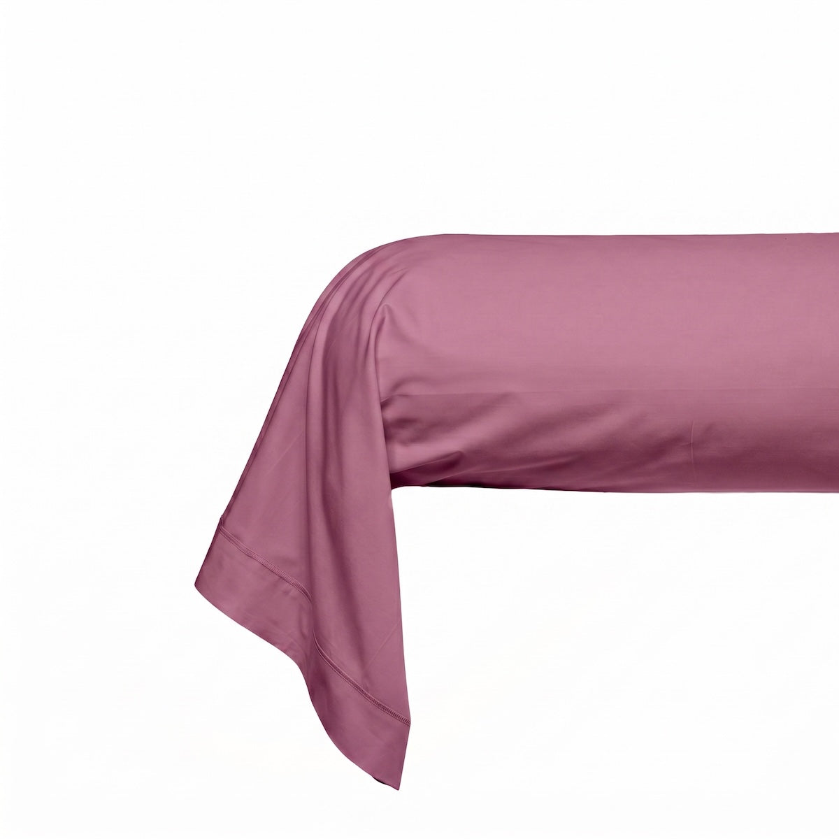 Taie de traversin - Uni Percale de coton #Couleur_PRUNE PERCALE