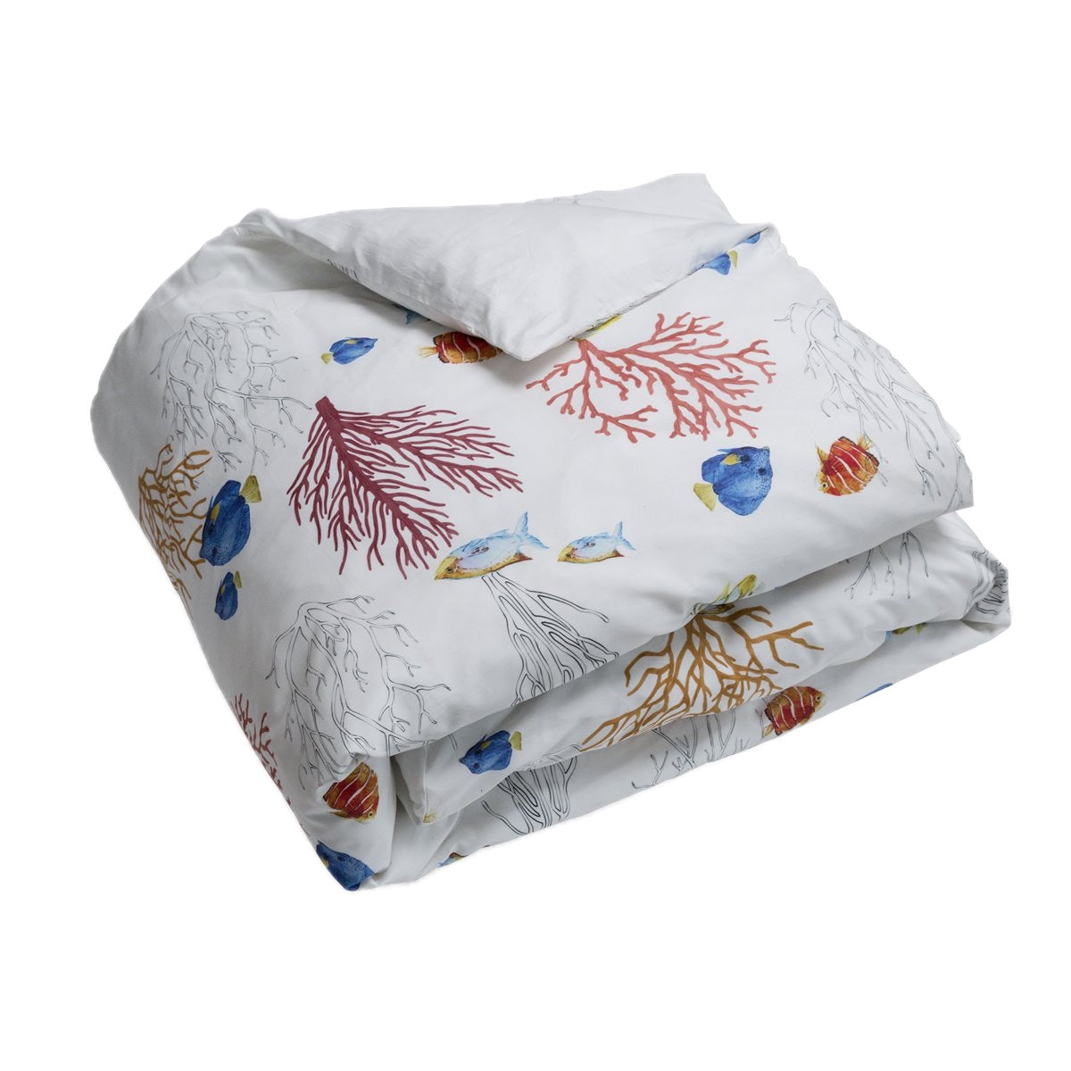 Housse Couette Corail - Percale de coton #Couleur_BLANC