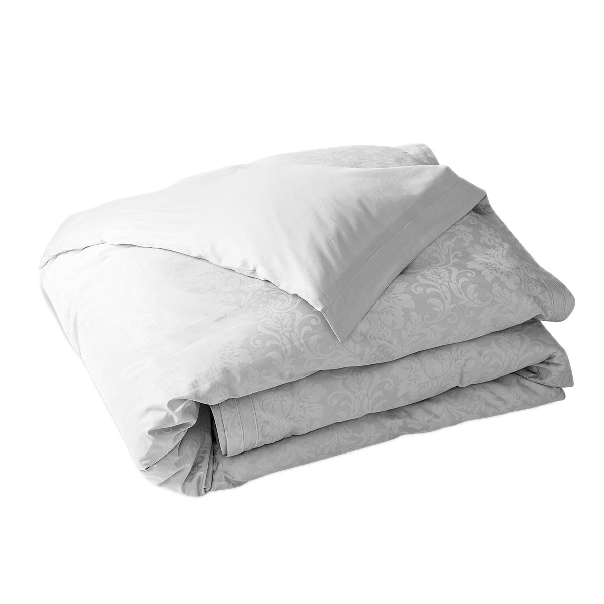 Housse de couette Charme - Satin de coton #Couleur_GRIS PERLE