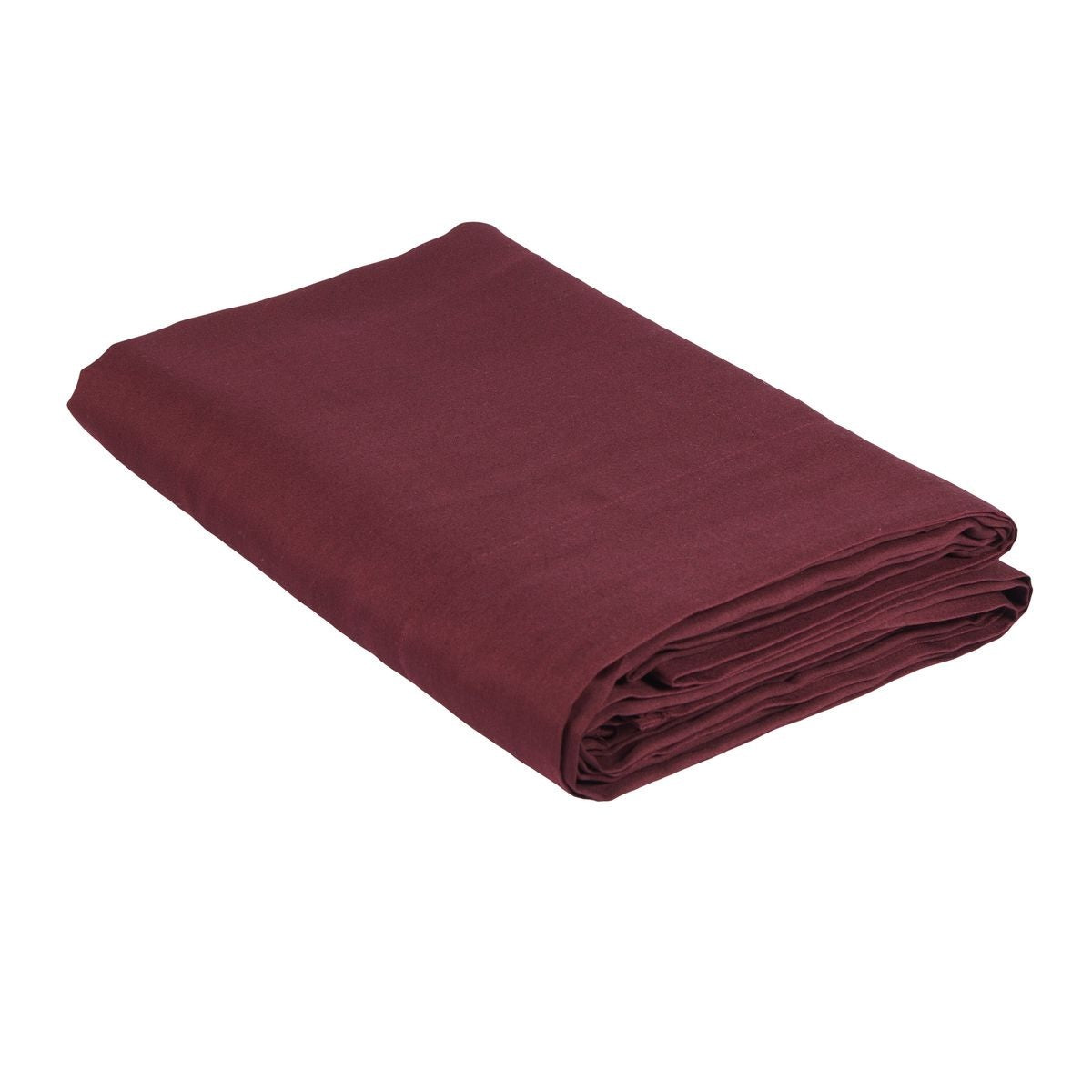 Drap plat Douce Nuit - Satin de coton #Couleur_PRUNE