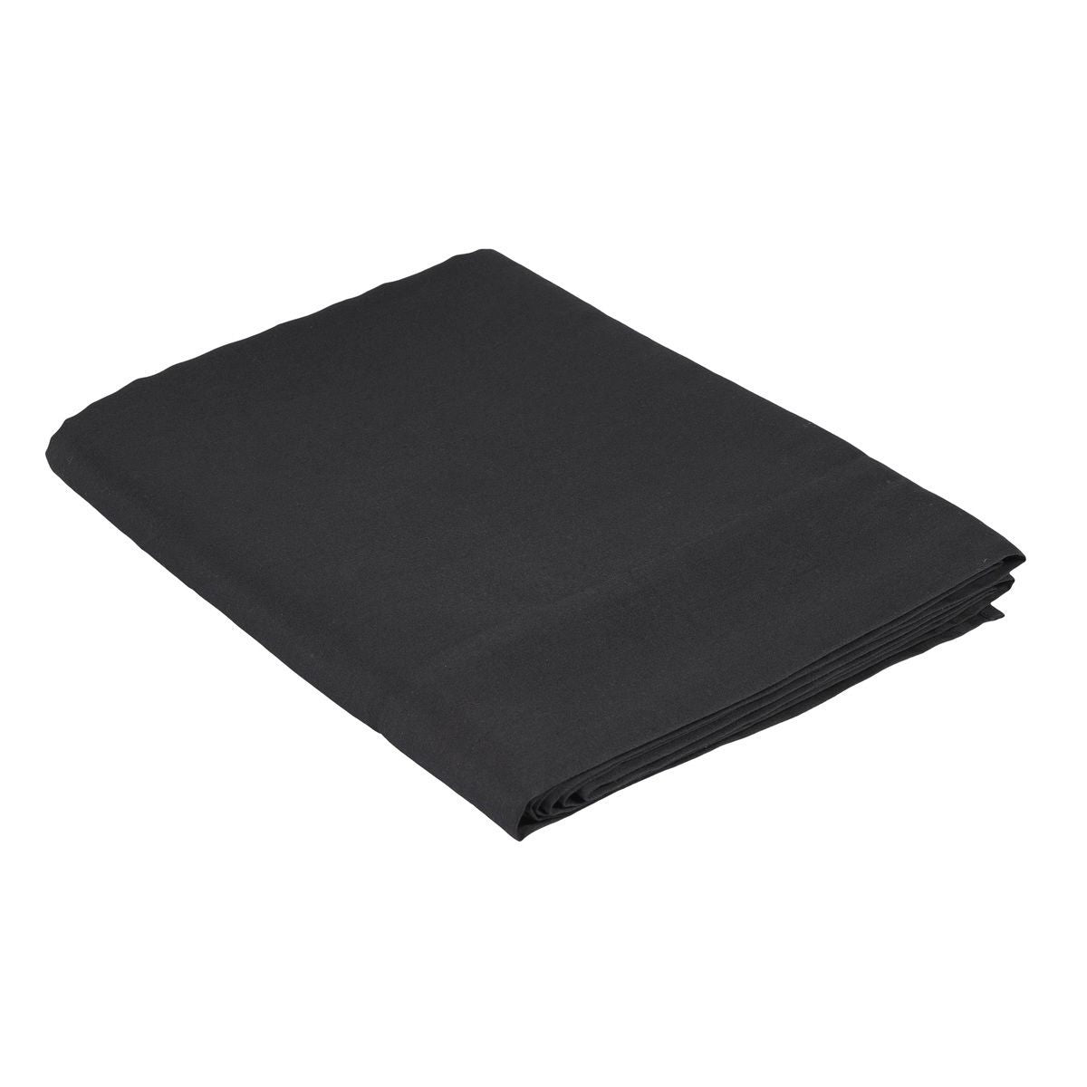 Drap plat Douce Nuit - Satin de coton #Couleur_NOIR