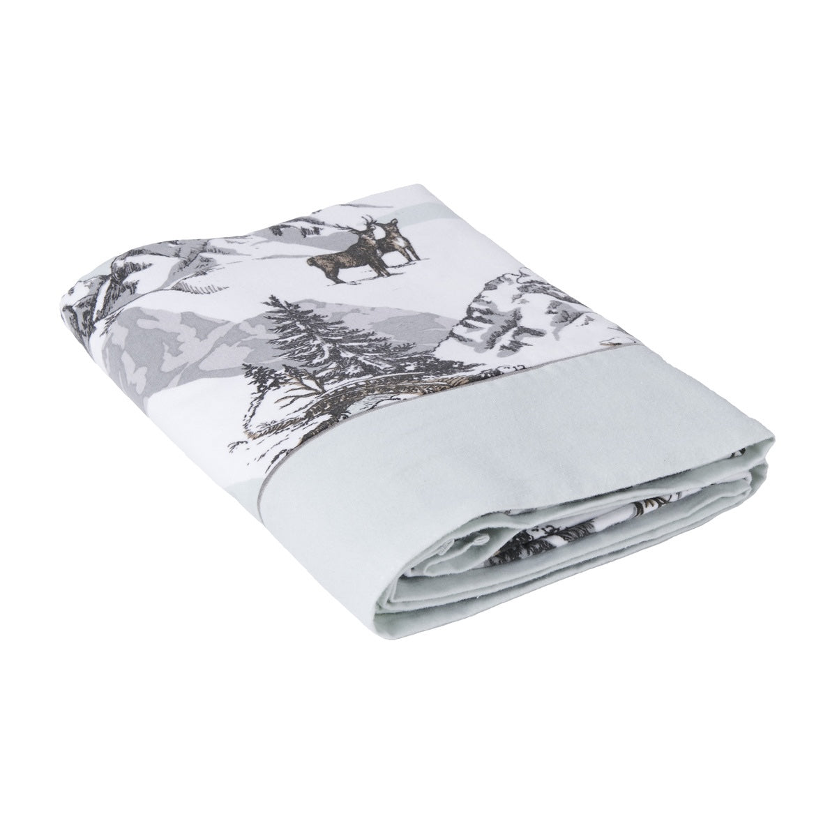 Drap plat Montagne - Flanelle de coton