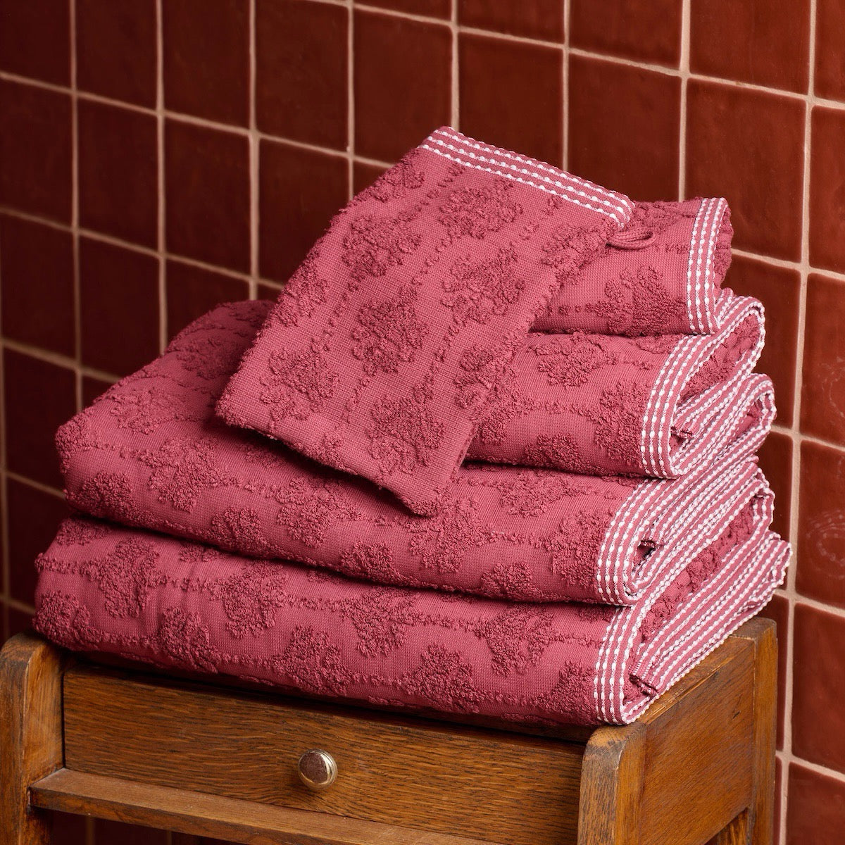 Gant de toilette Néroli - Éponge jacquard ciselée