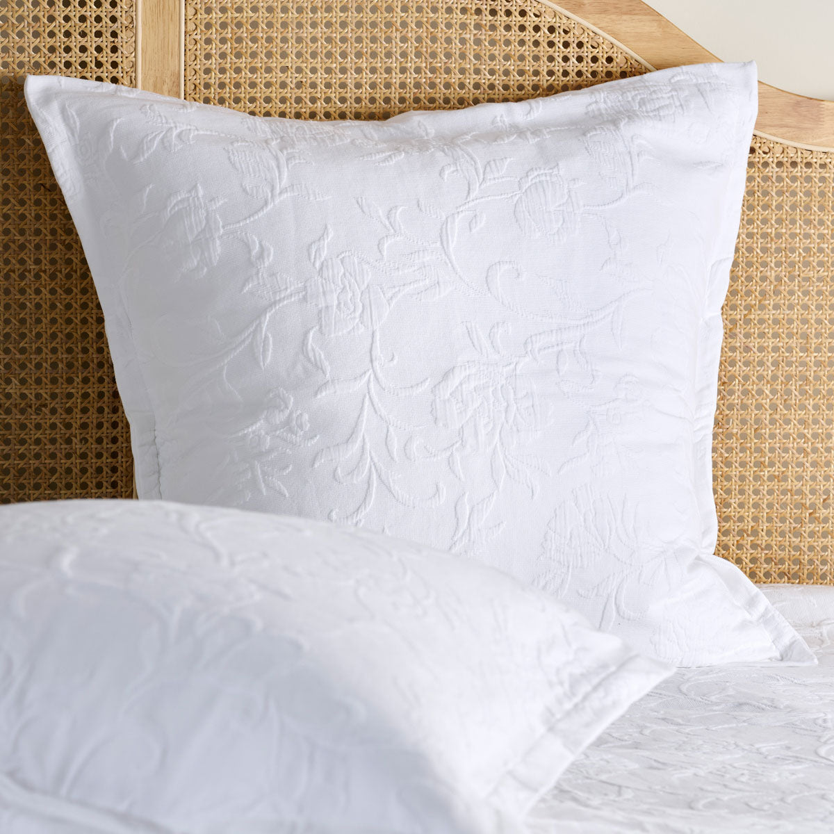 Taies Plume de coton piqué de coton blanche
