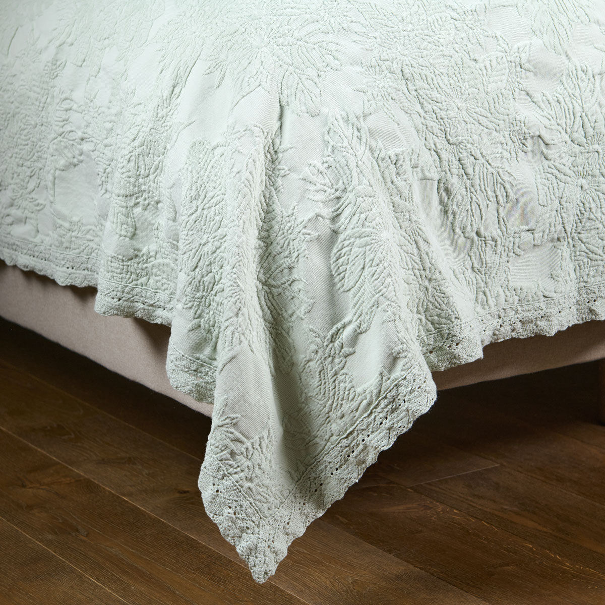 zoom couvre lit vert adele #Couleur_VERT AMANDE