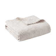 Couvre-lit Adèle – Coton piqué jacquard #Couleur_BEIGE LIN