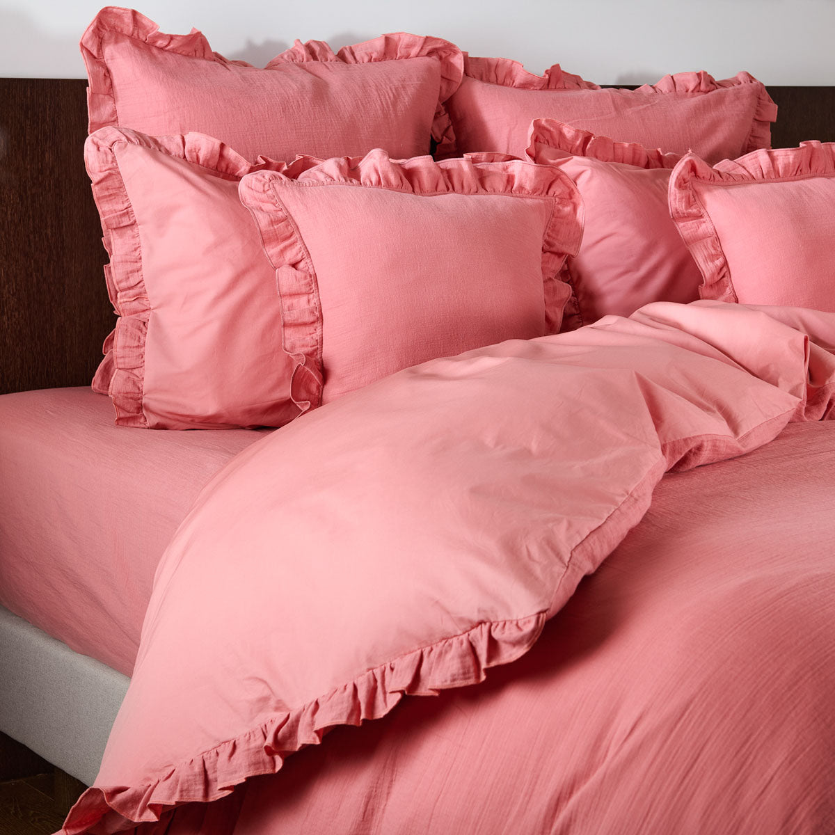 Collection Entre Deux en gaze de coton et percale de coton terracotta