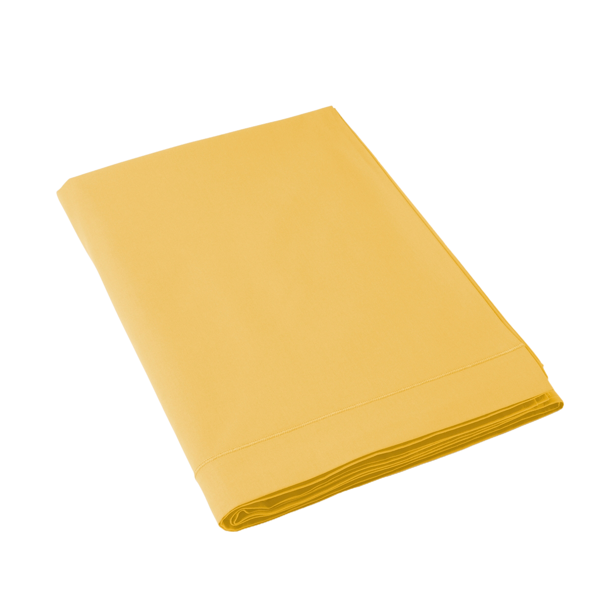 Drap Plat Coton 57 fils Nouvelle gamme Jaune banane | Linge de lit | Tradition des Vosges #Couleur_JAUNE BANANE