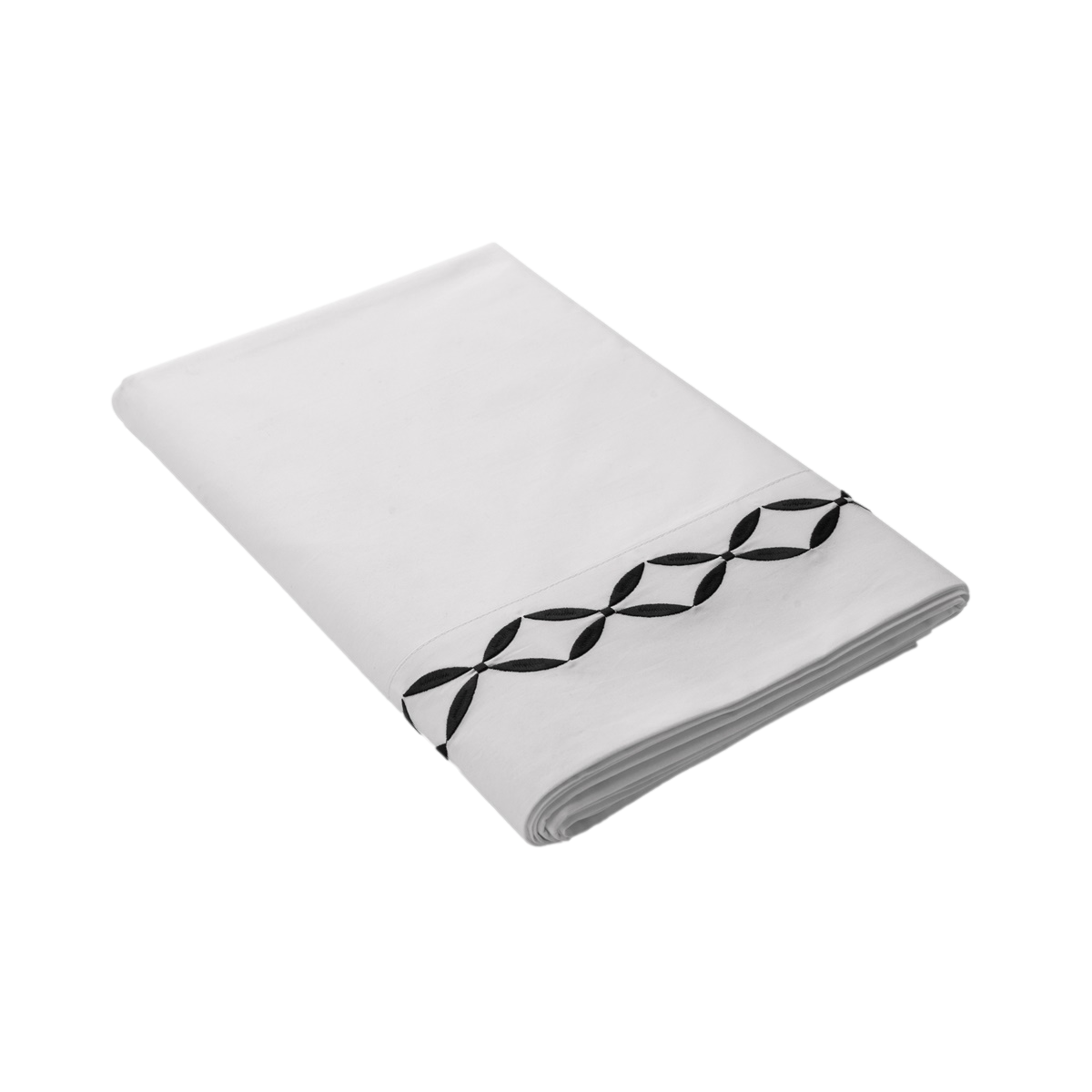 Drap plat en percale de coton Tropical | Linge de lit | Tradition des Vosges #Couleur_CARBONE