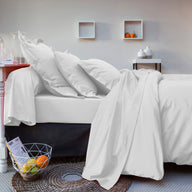 Housse Couette Uni 100% Coton Blanche | Linge de lit | Tradition des Vosges #Couleur_BLANC