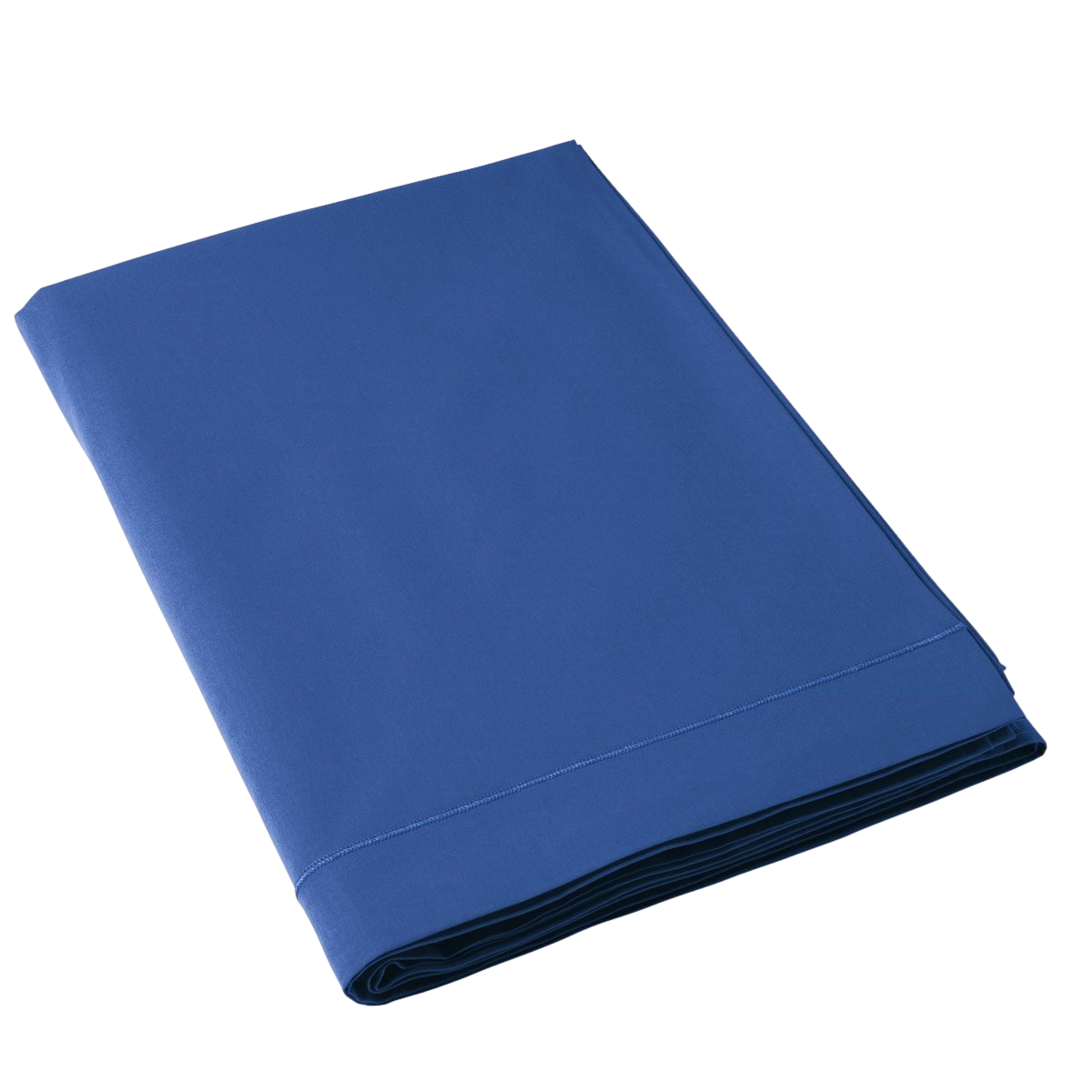 Drap Plat Coton 57 fils Nouvelle gamme Bleu denim | Linge de lit | Tradition des Vosges #Couleur_DENIM