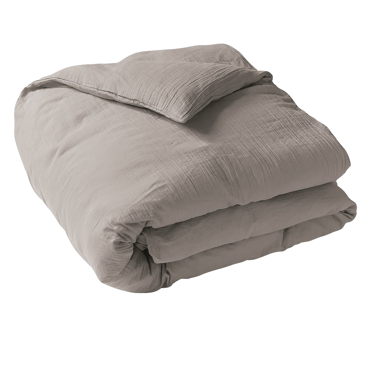 Housse de couette Gaze de coton Gris Taupe #Couleur_GRIS