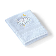 Serviette de toilette brodée 70x140 cm Katy| Linge de bain enfant | Tradition des Vosges #Couleur_BLEU