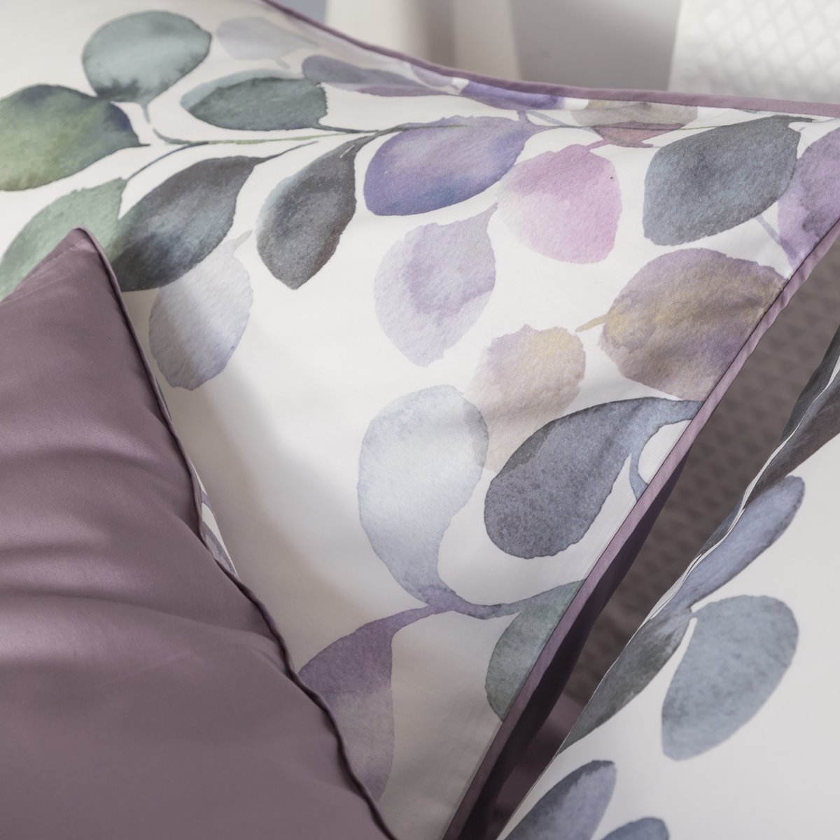 Taie d'Oreiller satin de coton 120 fils - Eclose #Couleur_VIOLET PARME
