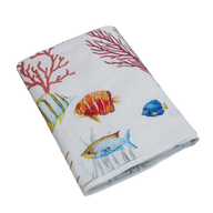Drap plat percale de coton - Corail #Couleur_BLANC