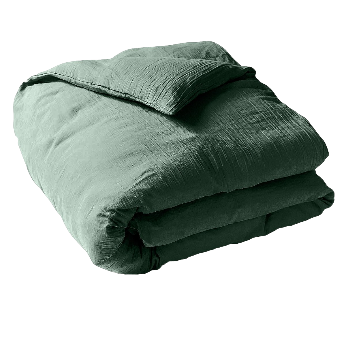 Housse de couette Gaze de coton Vert Sapin #Couleur_VERT SAPIN