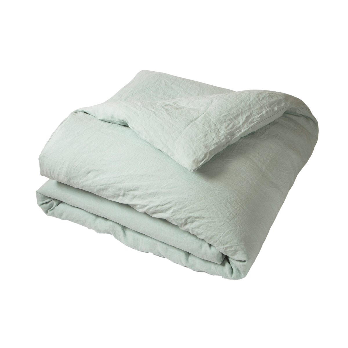 Housse Couette Unie Lin Lave Celadon | Linge de lit | Tradition des Vosges #Couleur_VERT AMANDE