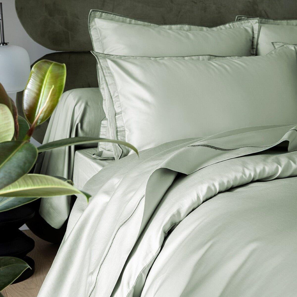 Drap Housse Opium - Sauge #Couleur_SAUGE