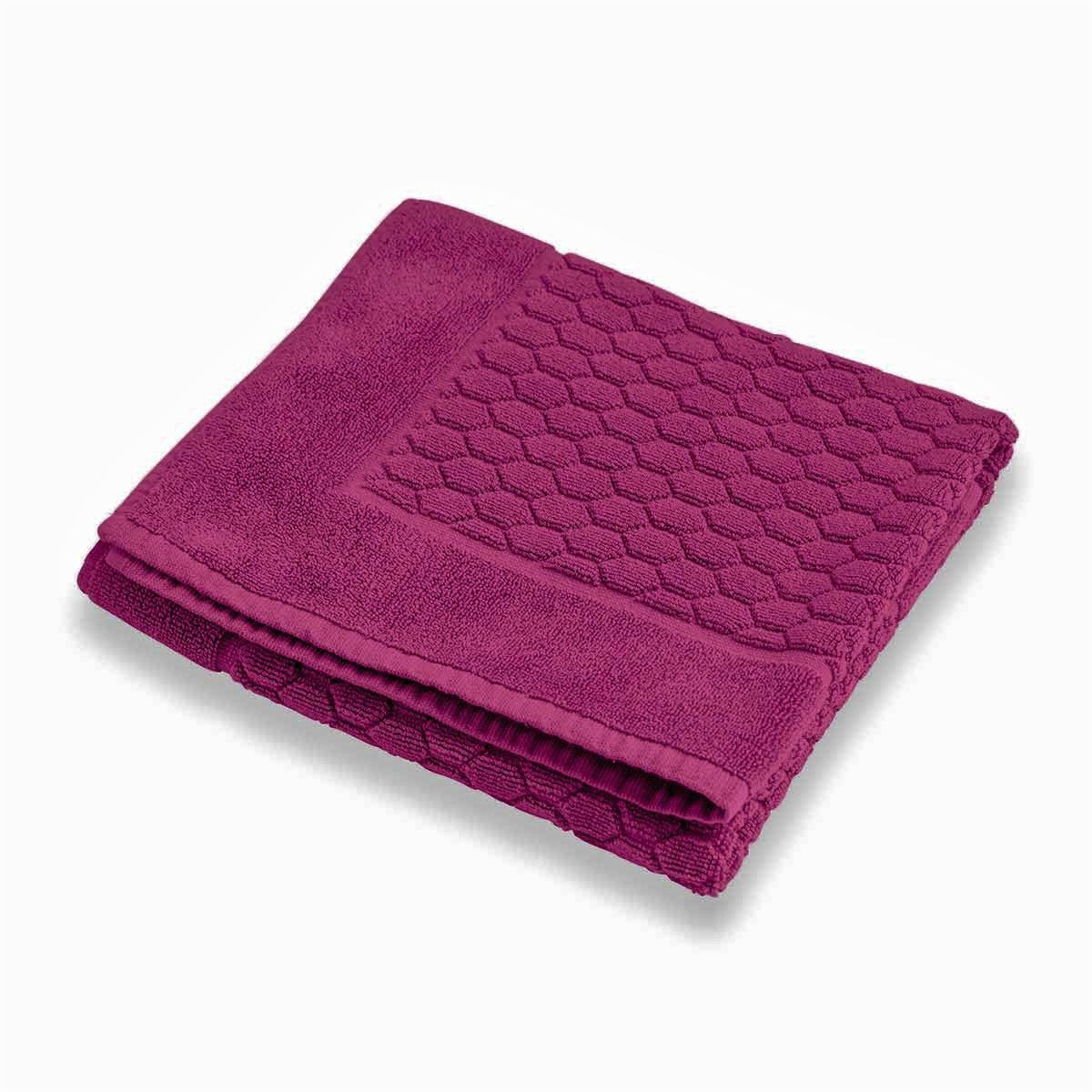 Tapis De Bain Uni 600g Modal Fushia| Linge de bain | Tradition des Vosges #Couleur_FUSHIA PRUNE