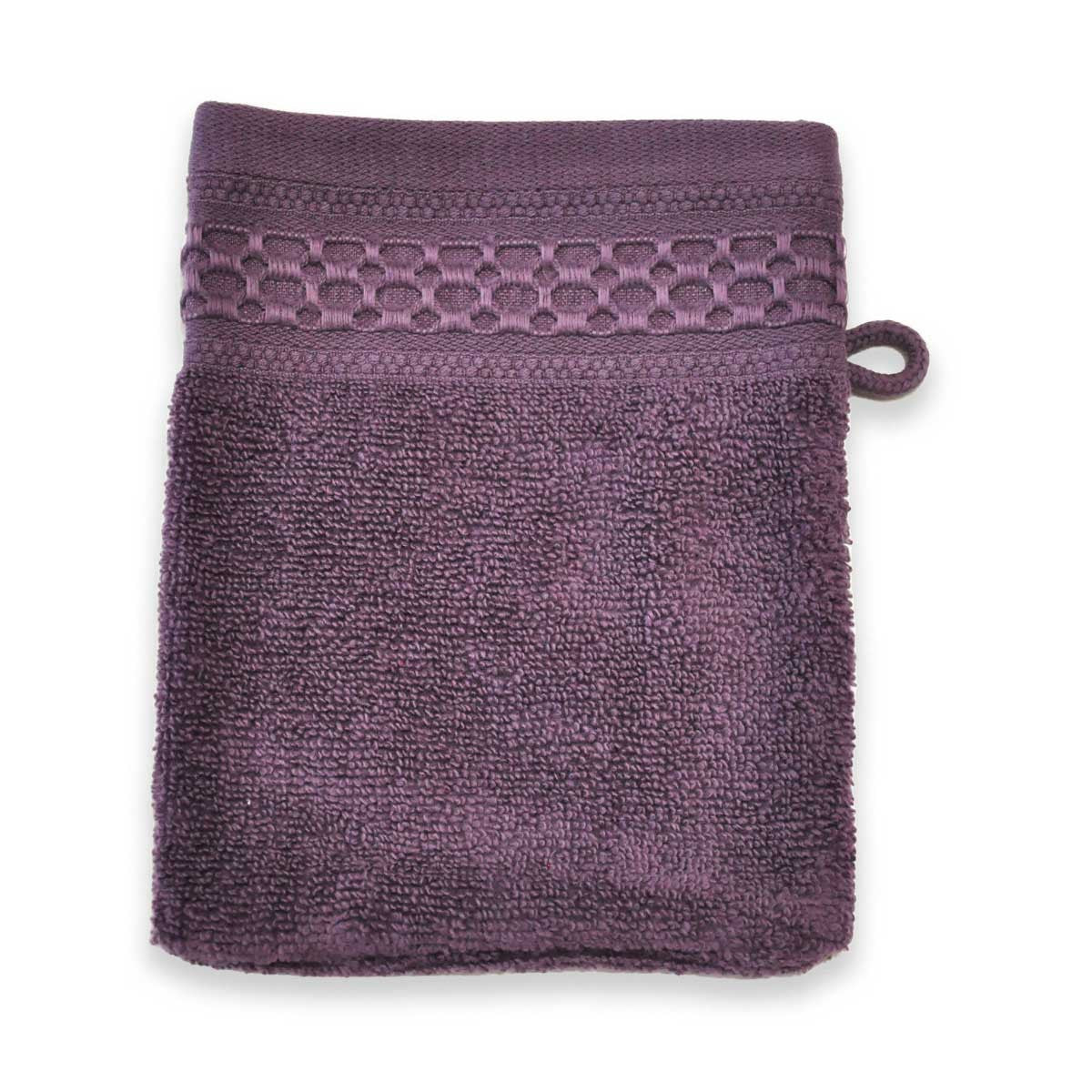 Gant De Toilette 500gr - Zero Twist - Aubergine #Couleur_AUBERGINE