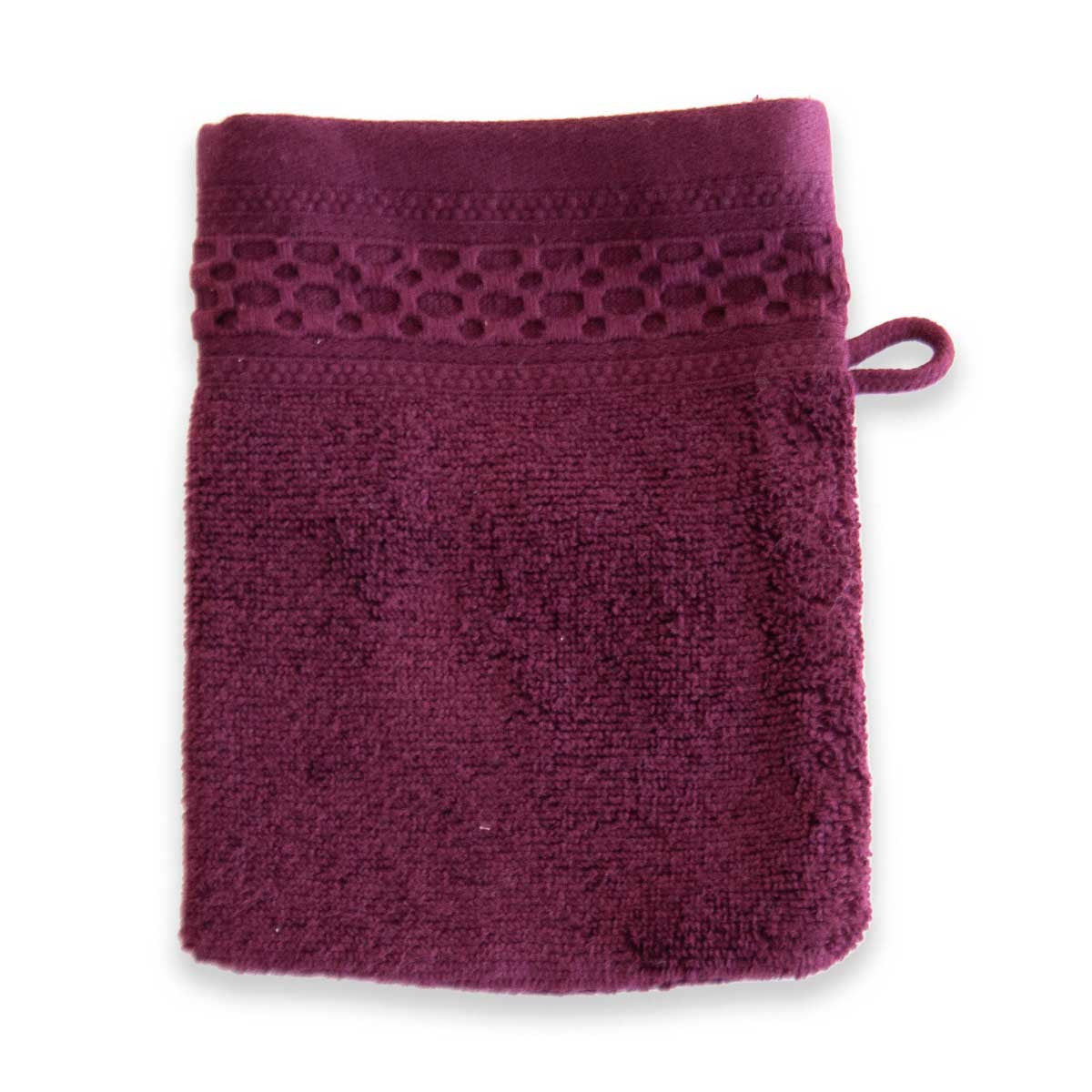 Gant De Toilette 500gr - Zero Twist - Prune #Couleur_PRUNE