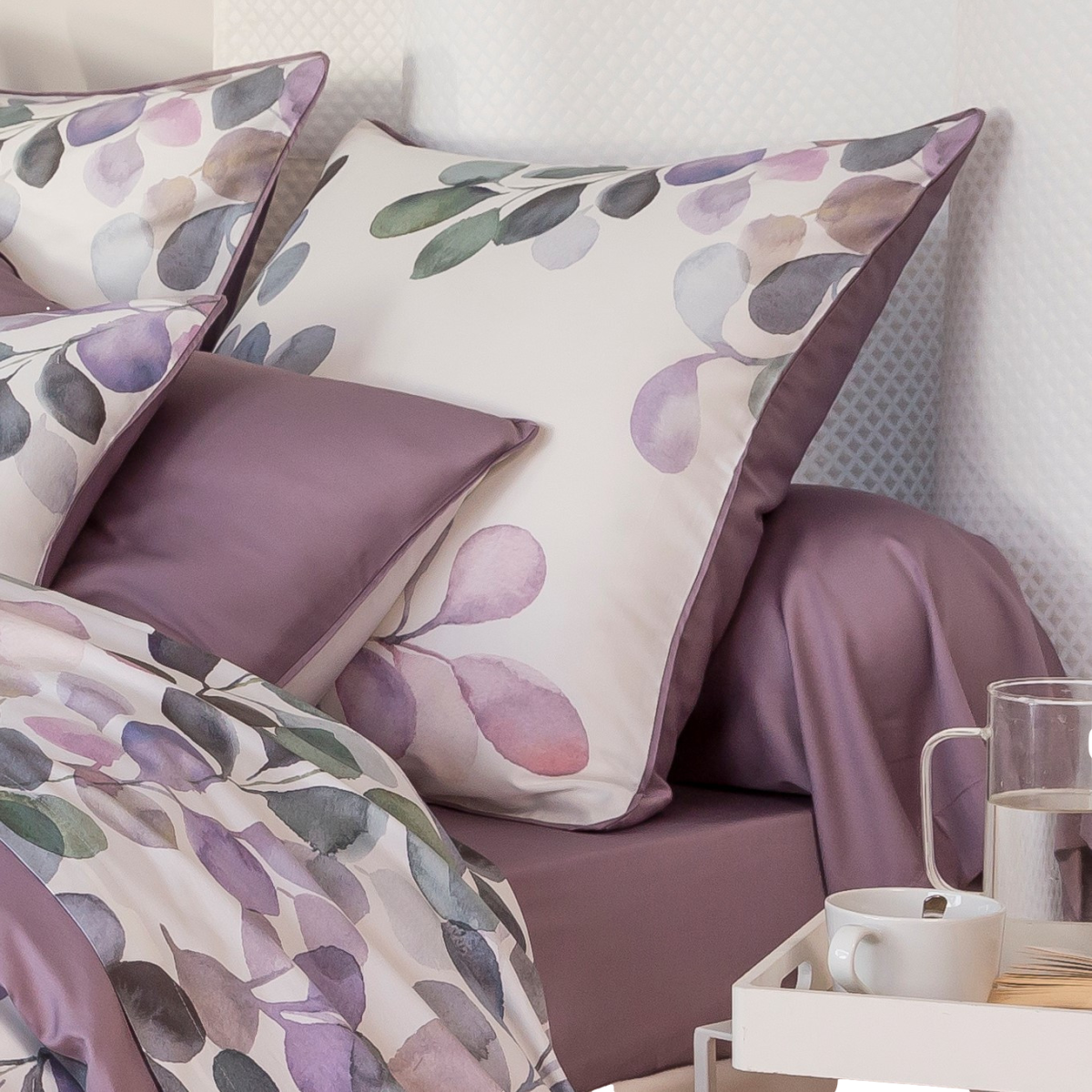 Taie De Traversin satin de coton 120 fils - Eclose | Linge de lit imprimé | Tradition des Vosges