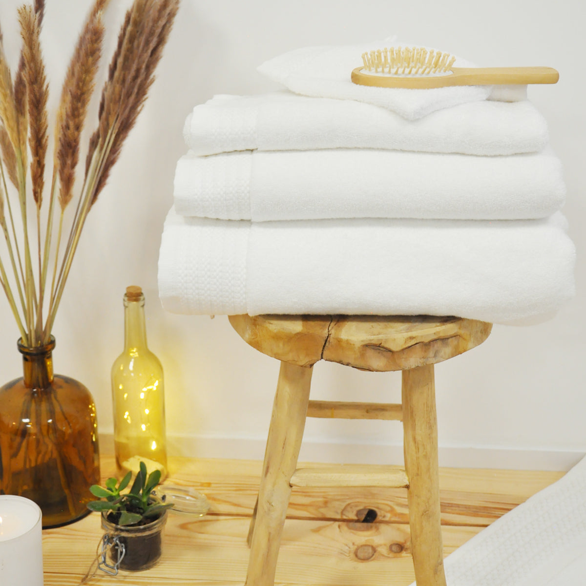 Serviette De Toilette Douceur - Coton/ Modal 600g/m² - Neige #Couleur_NEIGE