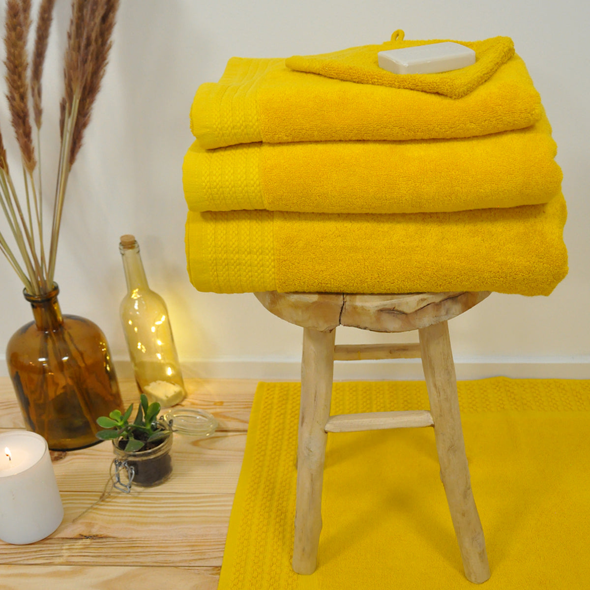 Serviette De Toilette Douceur - Coton/ Modal 600g/m² - Mais #Couleur_MAIS