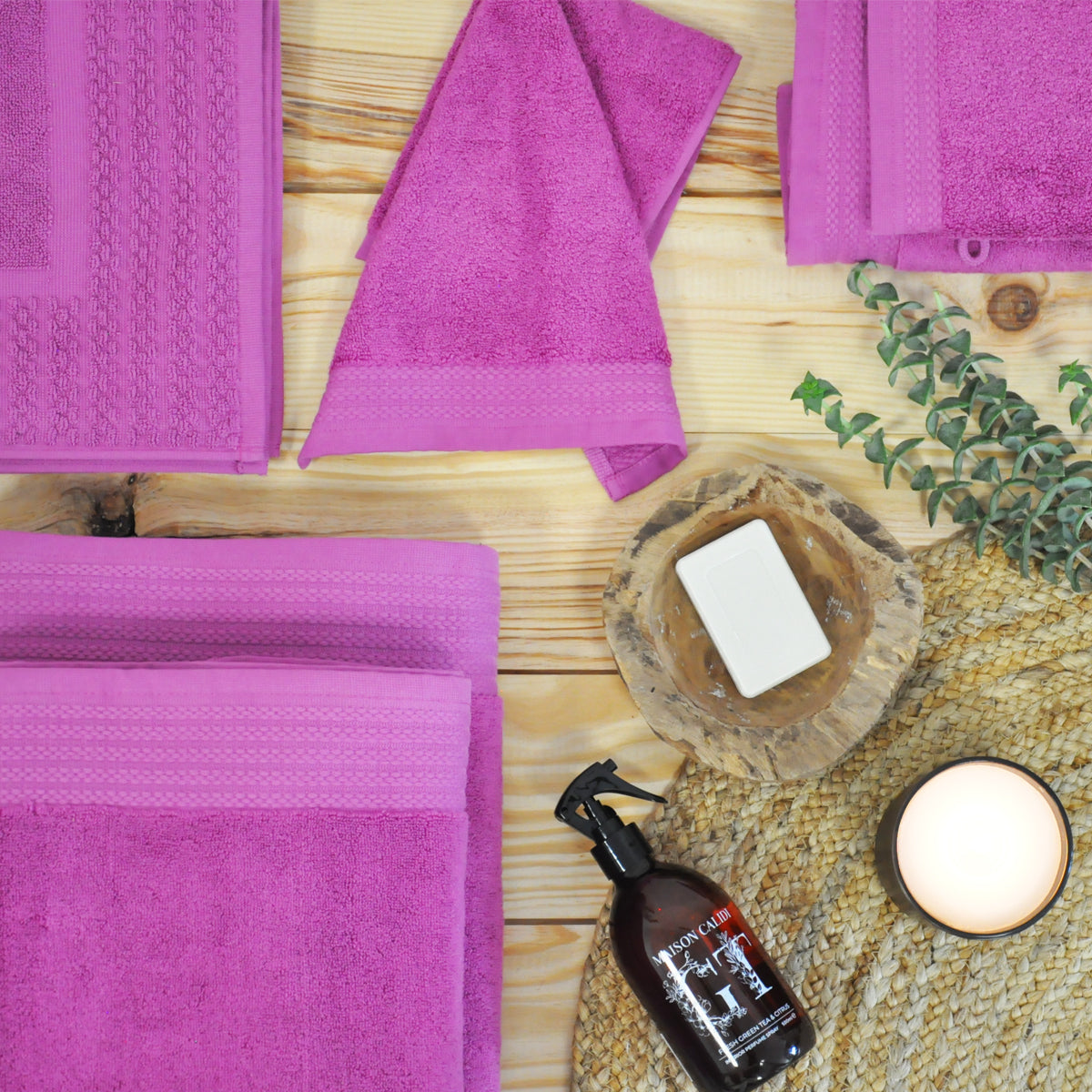 Serviette De Toilette Douceur - Coton/ Modal 600g/m² - Fushia #Couleur_FUSHIA