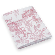Drap plat Tendresse - 100% Coton #Couleur_BORDEAUX/NATUREL