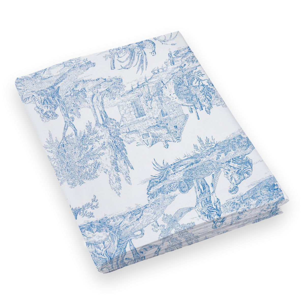 Drap plat Tendresse - 100% Coton #Couleur_MARINE/NATUREL