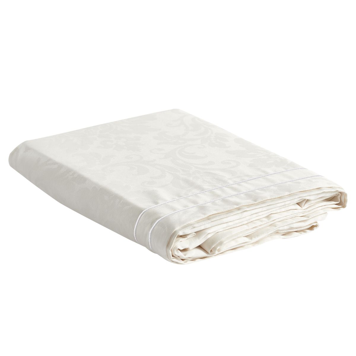 Drap plat Charme - Satin de coton #Couleur_IVOIRE