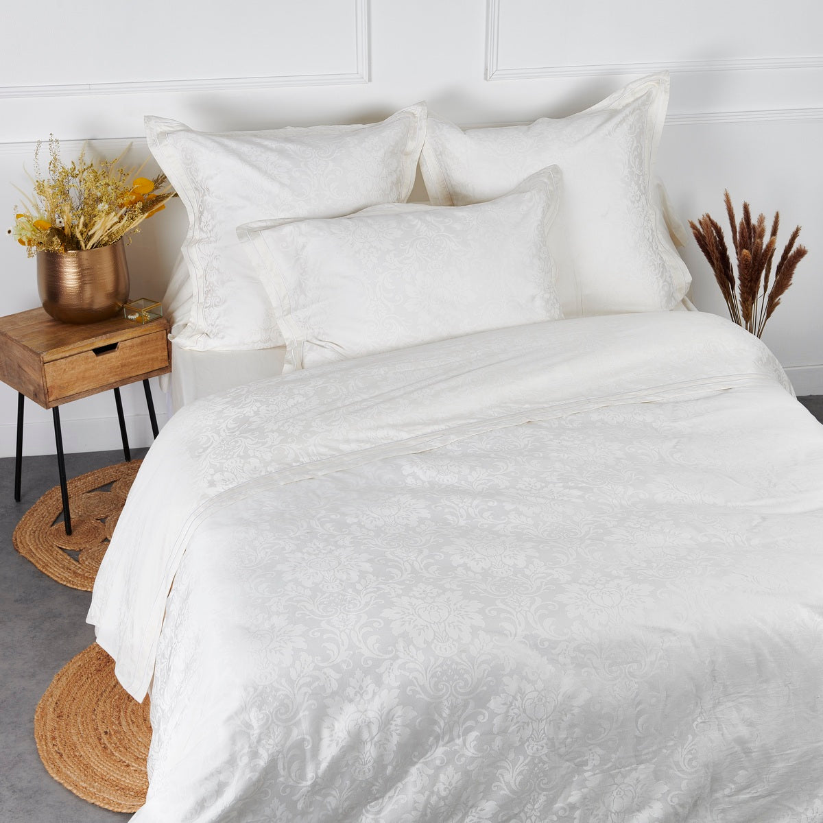 Taie de Traversin Charme - Satin de coton #Couleur_IVOIRE