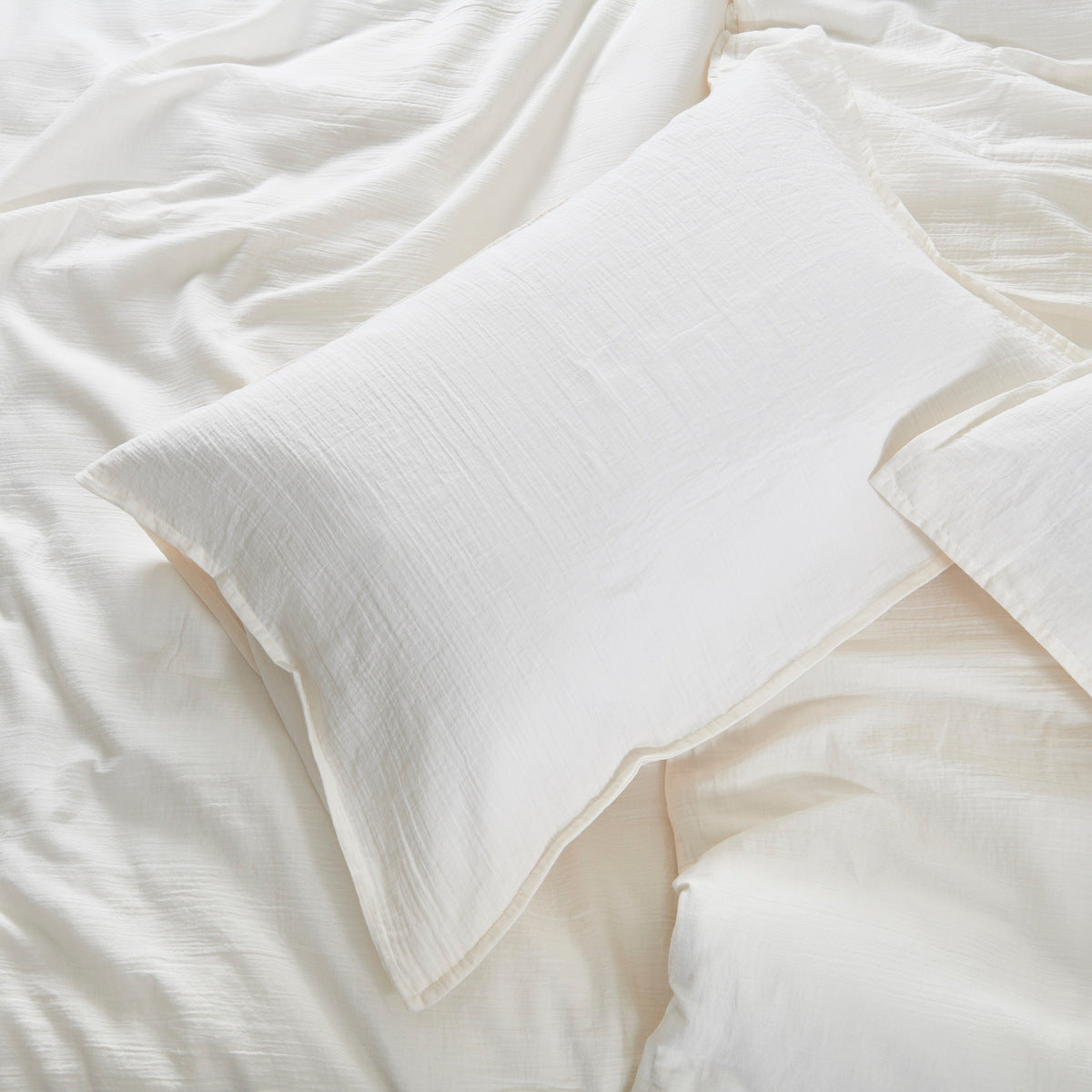 Housse de couette - Gaze de coton #Couleur_IVOIRE