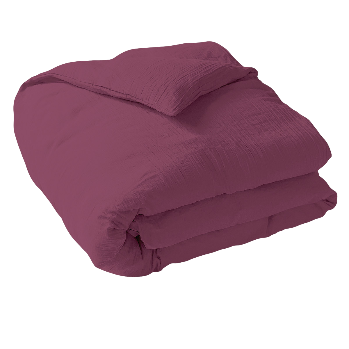 Housse de couette - Gaze de coton figue #Couleur_FIGUE