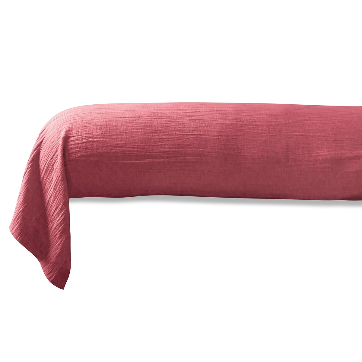 Taie de traversin - Gaze De Coton #Couleur_BORDEAUX
