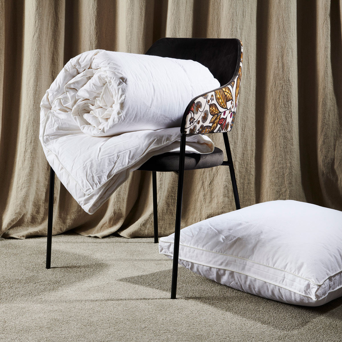 Couette Hiver/Mi-saison - 30% Duvet Canard et 70 % Plumettes #Couleur_BLANC